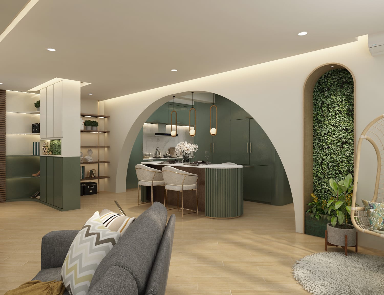 Elysian Design Studio showroom entrance and interior materials lounge on Balestier Road